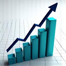 上昇するトレンドラインを持つグラフ